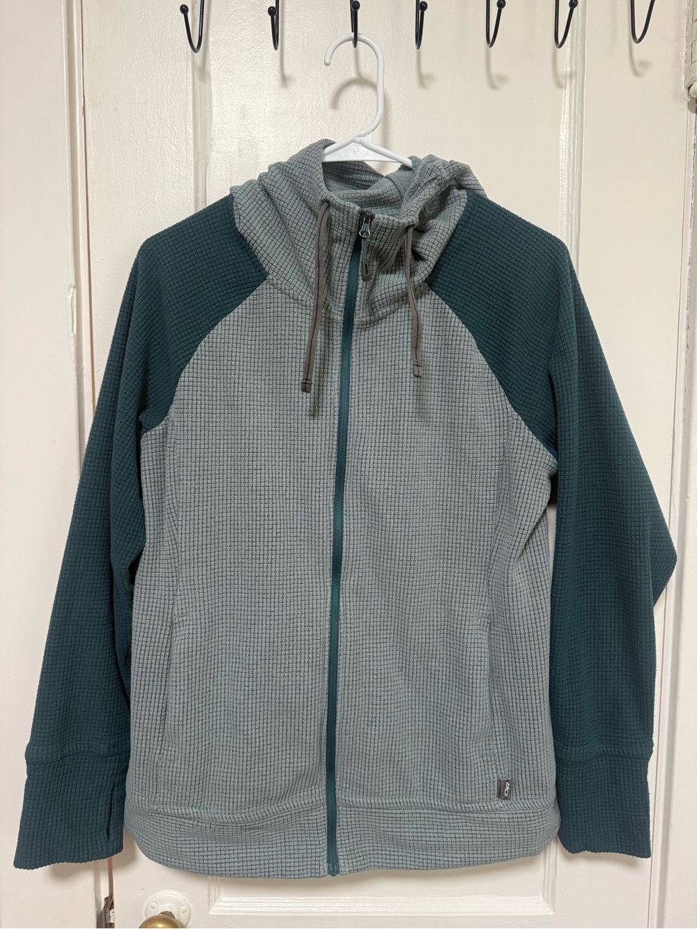 UNISEX Outdoor Research Microgrid Fleece Two-Tone Hooded Zip Sweater Jacket